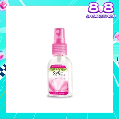 SOFFELL Floral Scented Insect Repellent (Contains DEET As Active Ingredient + Comes In Pump Action Bottle + Up To 8 hours Protection) 30ml