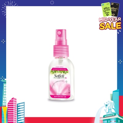 SOFFELL Floral Scented Insect Repellent (Contains DEET As Active Ingredient + Comes In Pump Action Bottle + Up To 8 hours Protection) 30ml