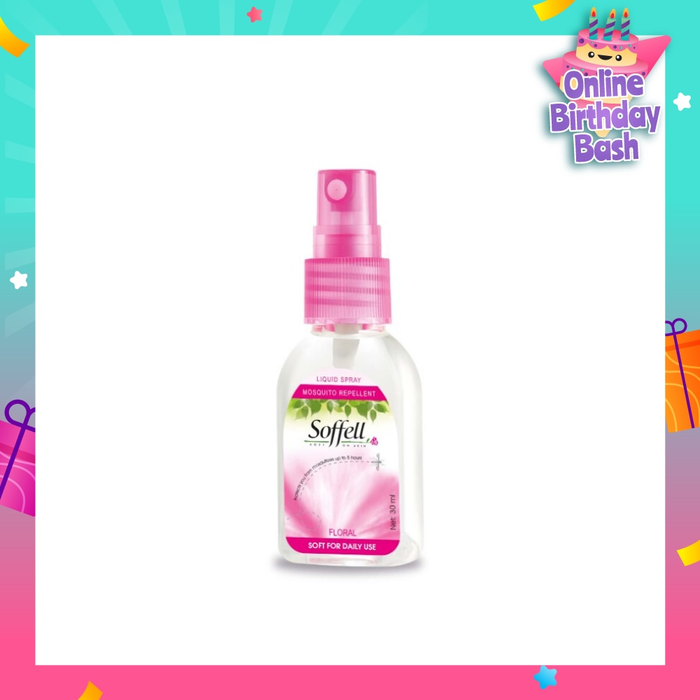Floral Scented Insect Repellent (Contains DEET As Active Ingredient + Comes In Pump Action Bottle + Up To 8 hours Protection) 30ml