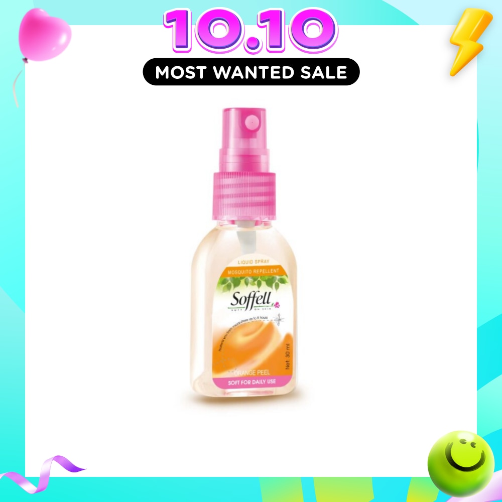 Orange Peel Scented Insect Repellent (Contains DEET As Active Ingredient + Comes In Pump Action Bottle + Up To 8 hours Protection) 30ml image