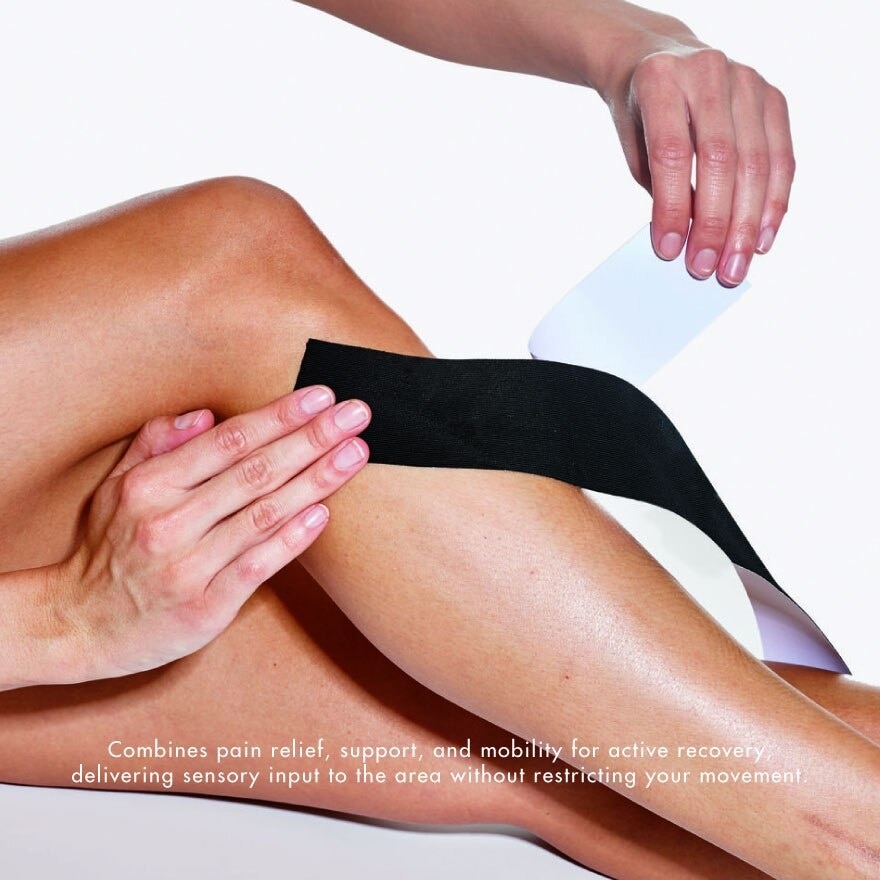 Kinesiology Tape (KT Tape) Classic Black 5cm x 5m (Joint Stability &Tension Relief + Support & Protect) 1s