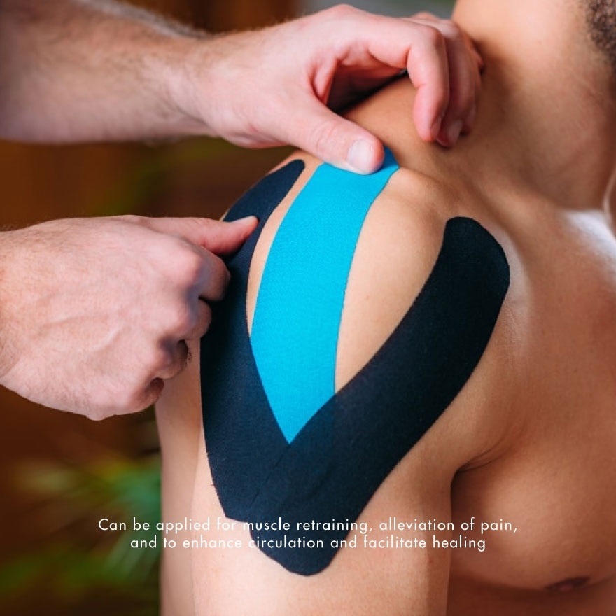 Kinesiology Tape (KT Tape) Classic Black 5cm x 5m (Joint Stability &Tension Relief + Support & Protect) 1s