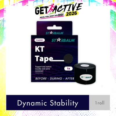 STARBALM - Kinesiology Tape (KT Tape) Classic Black 5cm x 5m (Joint Stability &Tension Relief + Support & Protect) 1s image
