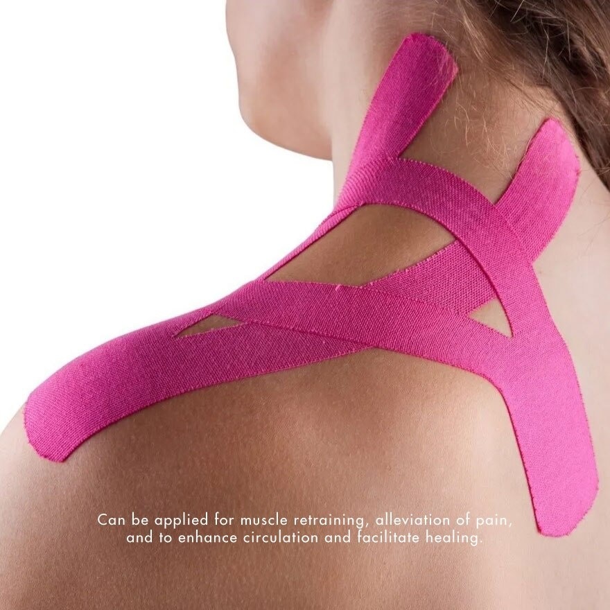 Kinesiology Tape (KT Tape) Classic Pink 5cm x 5m (Joint Stability &Tension Relief + Support & Protect) 1s