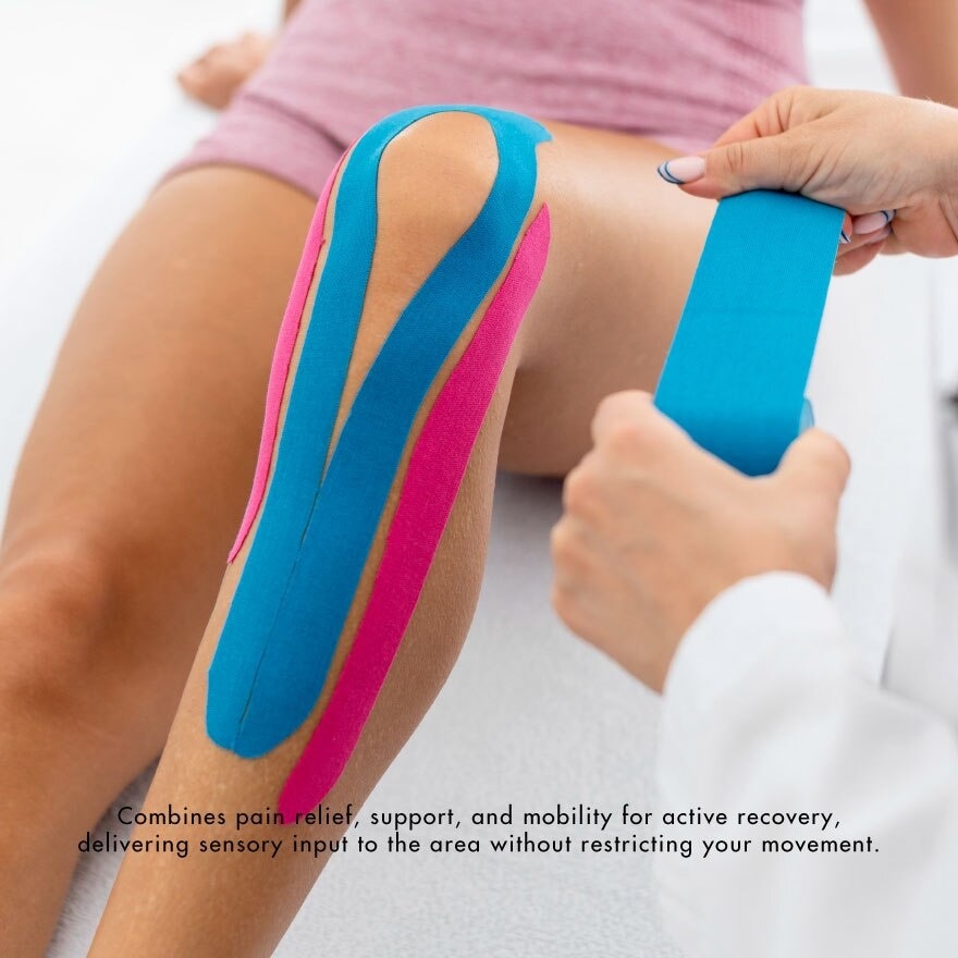 Kinesiology Tape (KT Tape) Classic Blue 5cm x 5m (Joint Stability &Tension Relief + Support & Protect) 1s