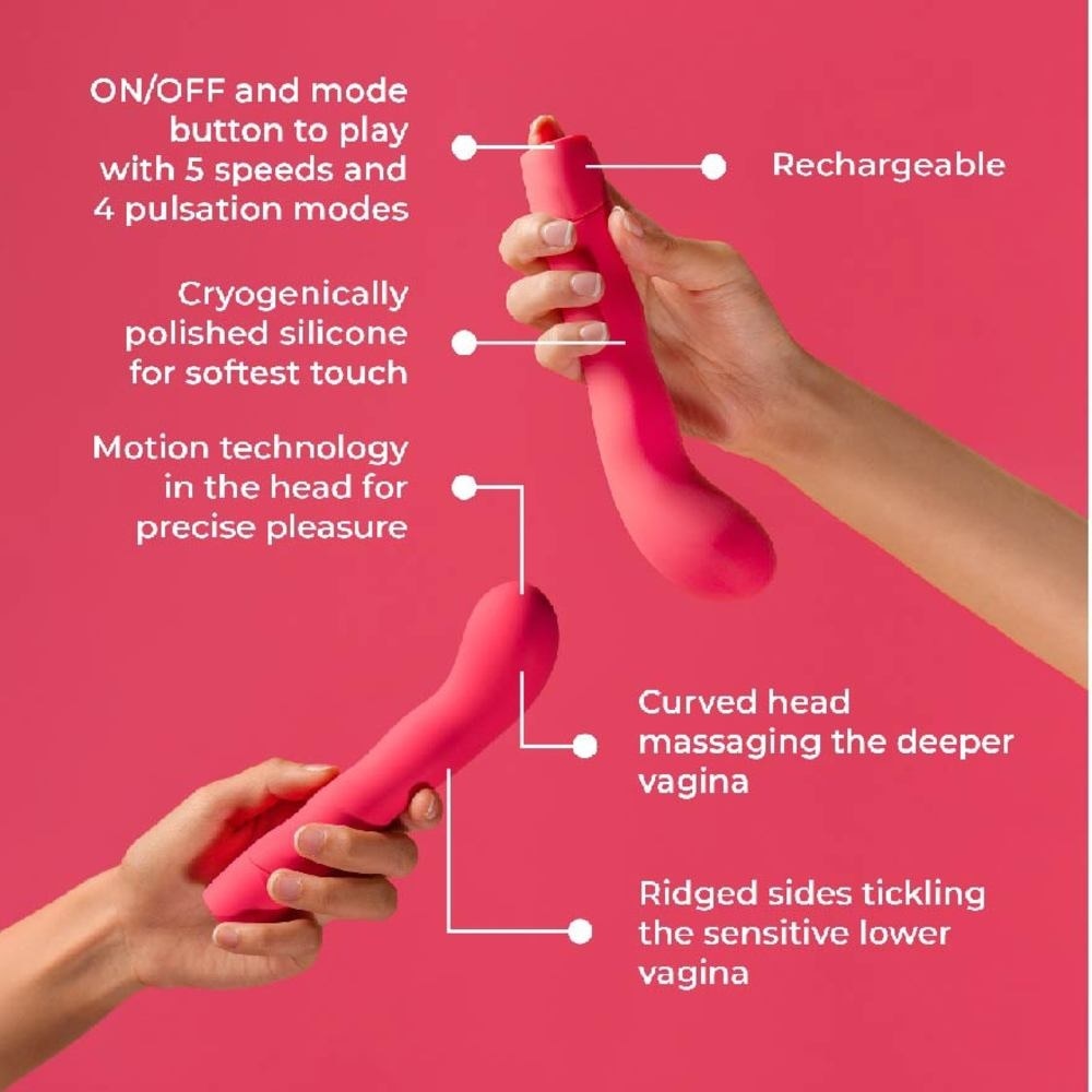 The Romantic Ruby Red- Sensuous and Powerful G-spot vibrator with Organic Shape 1s