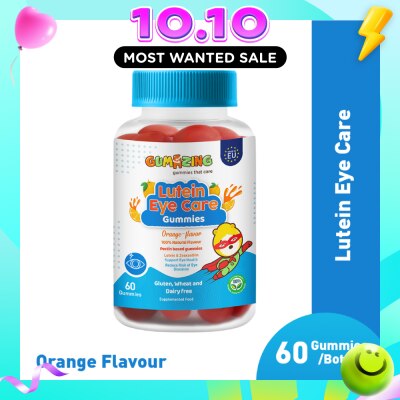 GUMAZING Kids Lutein Eye Care Orange Flavour Gummies 30 Day Supply 60s image