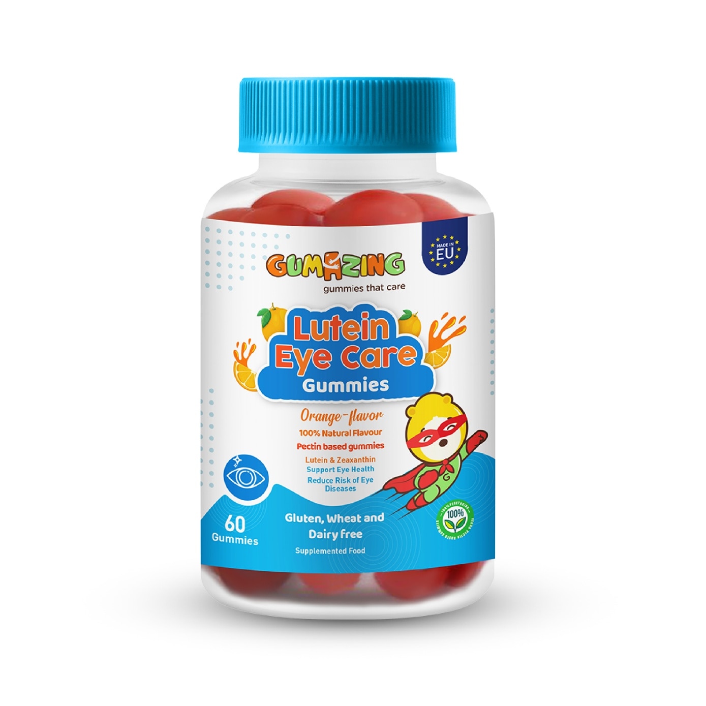 Kids Lutein Eye Care Orange Flavour Gummies 30 Day Supply 60s