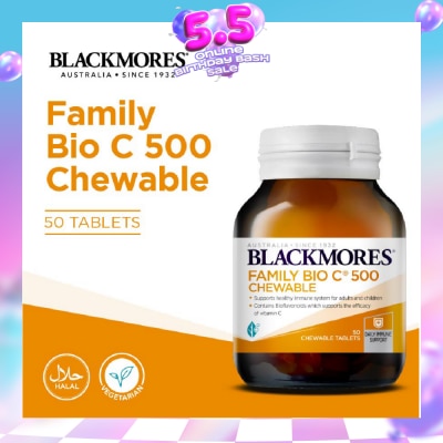 BLACKMORES - Family Bio C 500 Chewable 50s (Expiry: Aug`2026)