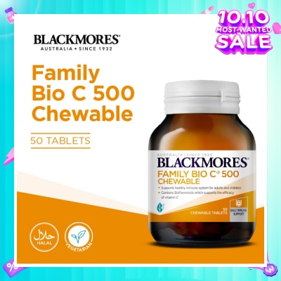 BLACKMORES Family Bio C 500 Chewable Tablet (To Supports Healthy Immune System For Adults & Children) 50s
