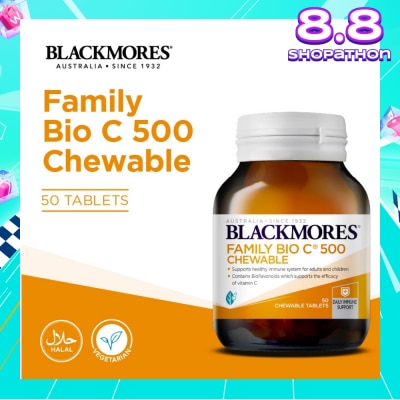 BLACKMORES Family Bio C 500 Chewable Tablet (To Supports Healthy Immune System For Adults & Children) 50s