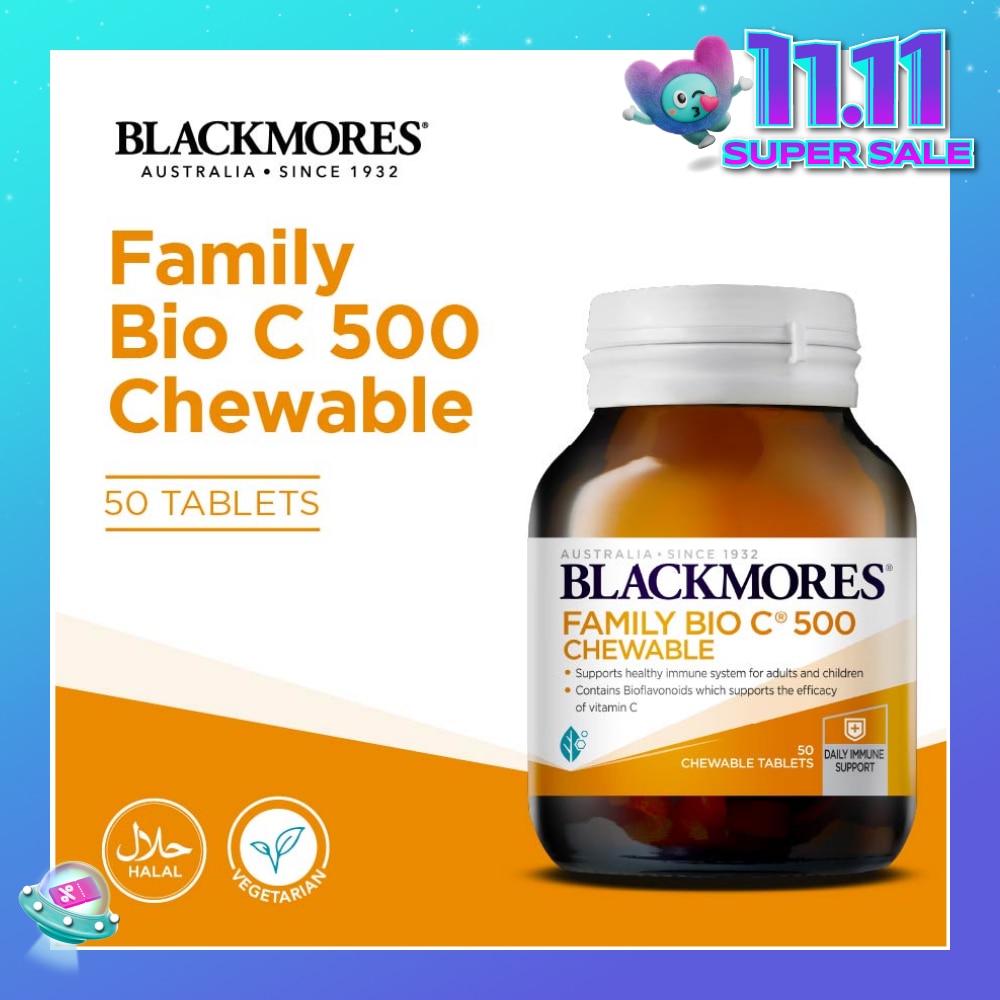 Family Bio C 500 Chewable Tablet (To Supports Healthy Immune System For Adults & Children) 50s