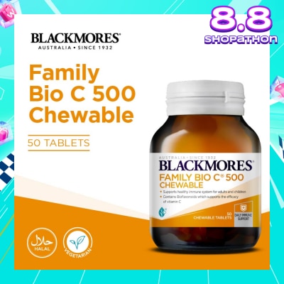 BLACKMORES Family Bio C 500 Chewable Tablet (To Supports Healthy Immune System For Adults & Children) 50s