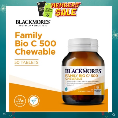 BLACKMORES - Family Bio C 500 Chewable 50s