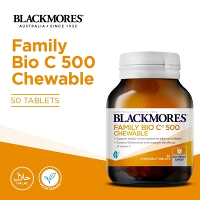 BLACKMORES Family Bio C 500 Chewable Tablet (To Supports Healthy Immune System For Adults & Children) 50s