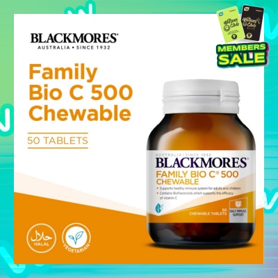 BLACKMORES Family Bio C 500 Chewable Tablet (To Supports Healthy Immune System For Adults & Children) 50s
