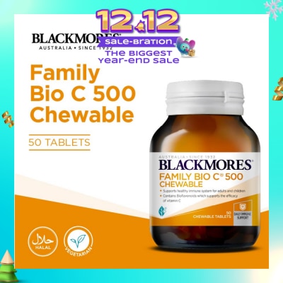 BLACKMORES Family Bio C 500 Chewable Tablet (To Supports Healthy Immune System For Adults & Children) 50s