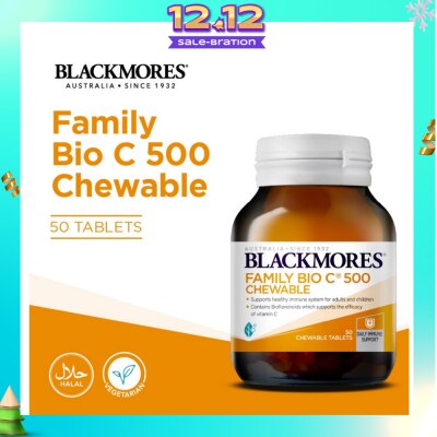 BLACKMORES Family Bio C 500 Chewable Tablet (To Supports Healthy Immune System For Adults & Children) 50s