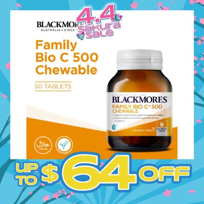 BLACKMORES - Family Bio C 500 Chewable 50s (Expiry: Aug`2026)