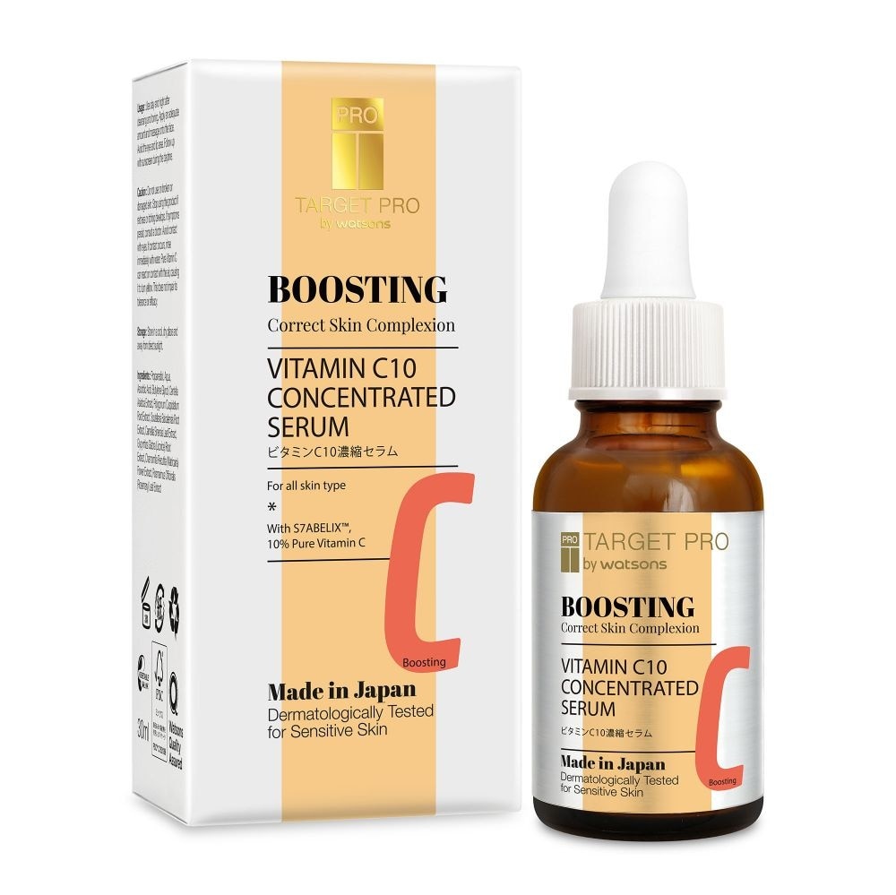 Boosting Vitamin C10 Concentrated Serum (For Skin Tone Correcting + Lighten Dark Spots & Hyperpigmentation) 30ml