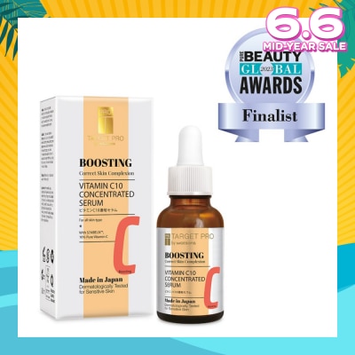 TARGET PRO BY WATSONS Boosting Vitamin C10 Concentrated Serum (For Skin Tone Correcting + Lighten Dark Spots & Hyperpigmentation) 30ml