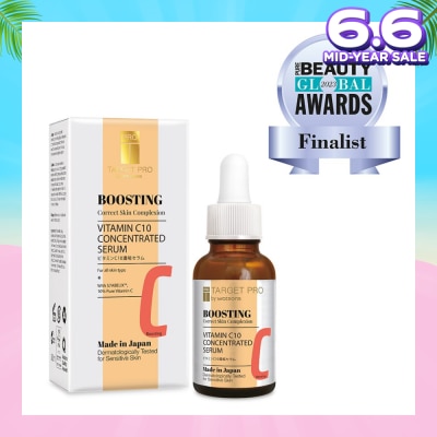 TARGET PRO BY WATSONS Boosting Vitamin C10 Concentrated Serum (For Skin Tone Correcting + Lighten Dark Spots & Hyperpigmentation) 30ml