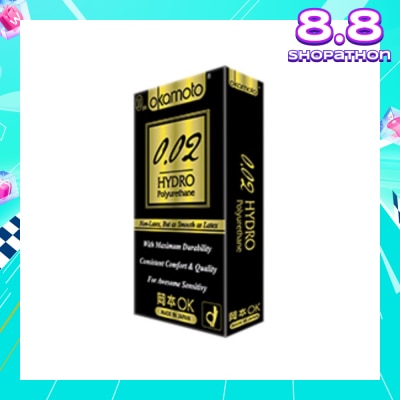 OKAMOTO® 0.02 Hydro Polyurethane Nonlatex Condoms 8s