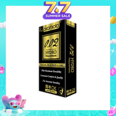 OKAMOTO® - 0.02 Hydro Polyurethane Nonlatex Condoms 8s
