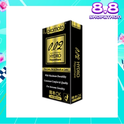 OKAMOTO® 0.02 Hydro Polyurethane Nonlatex Condoms 8s