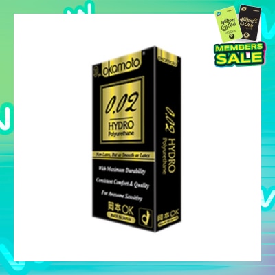 OKAMOTO® 0.02 Hydro Polyurethane Nonlatex Condoms 8s