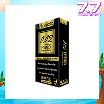 OKAMOTO® 0.02 Hydro Polyurethane Nonlatex Condoms 8s