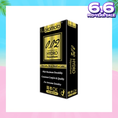 OKAMOTO® 0.02 Hydro Polyurethane Nonlatex Condoms 8s