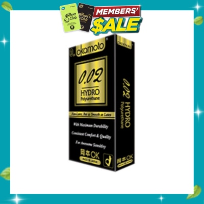 OKAMOTO® 0.02 Hydro Polyurethane Nonlatex Condoms 8s image