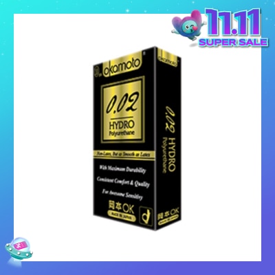 OKAMOTO® 0.02 Hydro Polyurethane Nonlatex Condoms 8s