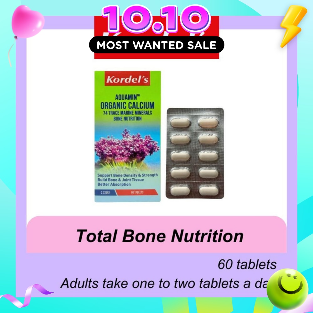 Organic Calcium Tablet (Support Bone Density + Build Bone Joint Tissue) 60s image