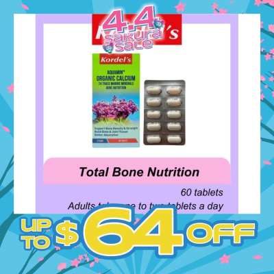 KORDEL'S - Organic Calcium Tablet (Support Bone Density + Build Bone Joint Tissue) 60s