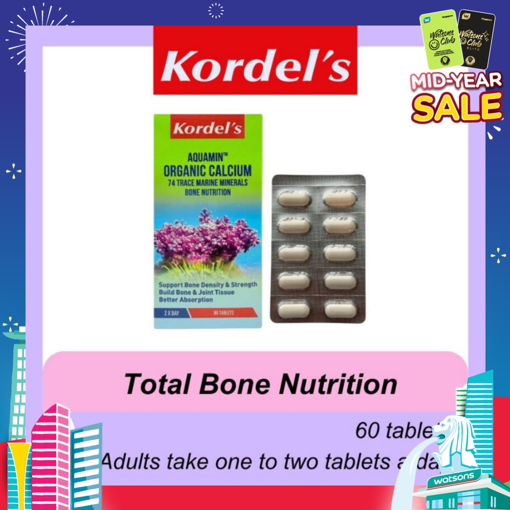 Organic Calcium Tablet (Support Bone Density + Build Bone Joint Tissue) 60s