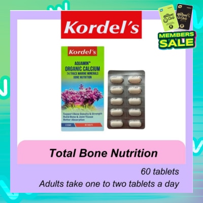 KORDEL'S Organic Calcium Tablet (Support Bone Density + Build Bone Joint Tissue) 60s