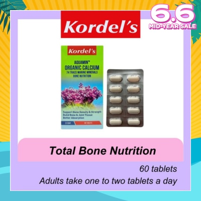 KORDEL'S Organic Calcium Tablet (Support Bone Density + Build Bone Joint Tissue) 60s