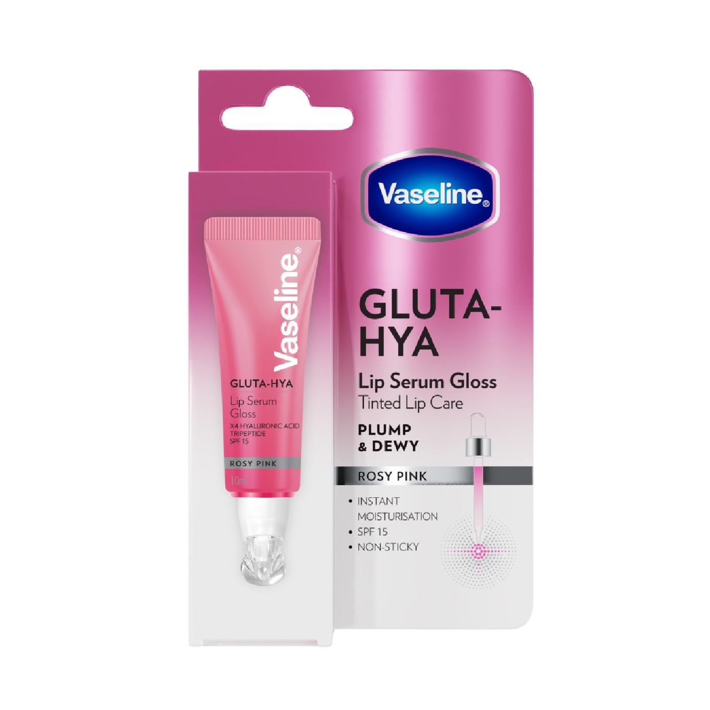 Gluta-Hya Lip Serum Gloss Rosy Pink 10ml