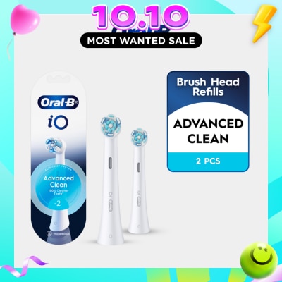 ORAL B iO Advanced Clean Electric Toothbrush Replacement Brush Head White 2s image