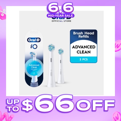 ORAL-B - iO Advanced Clean Electric Toothbrush Replacement Brush Head White 2s