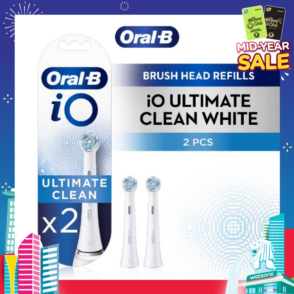 iO Ultimate Clean White Brush Heads Refill White 2s