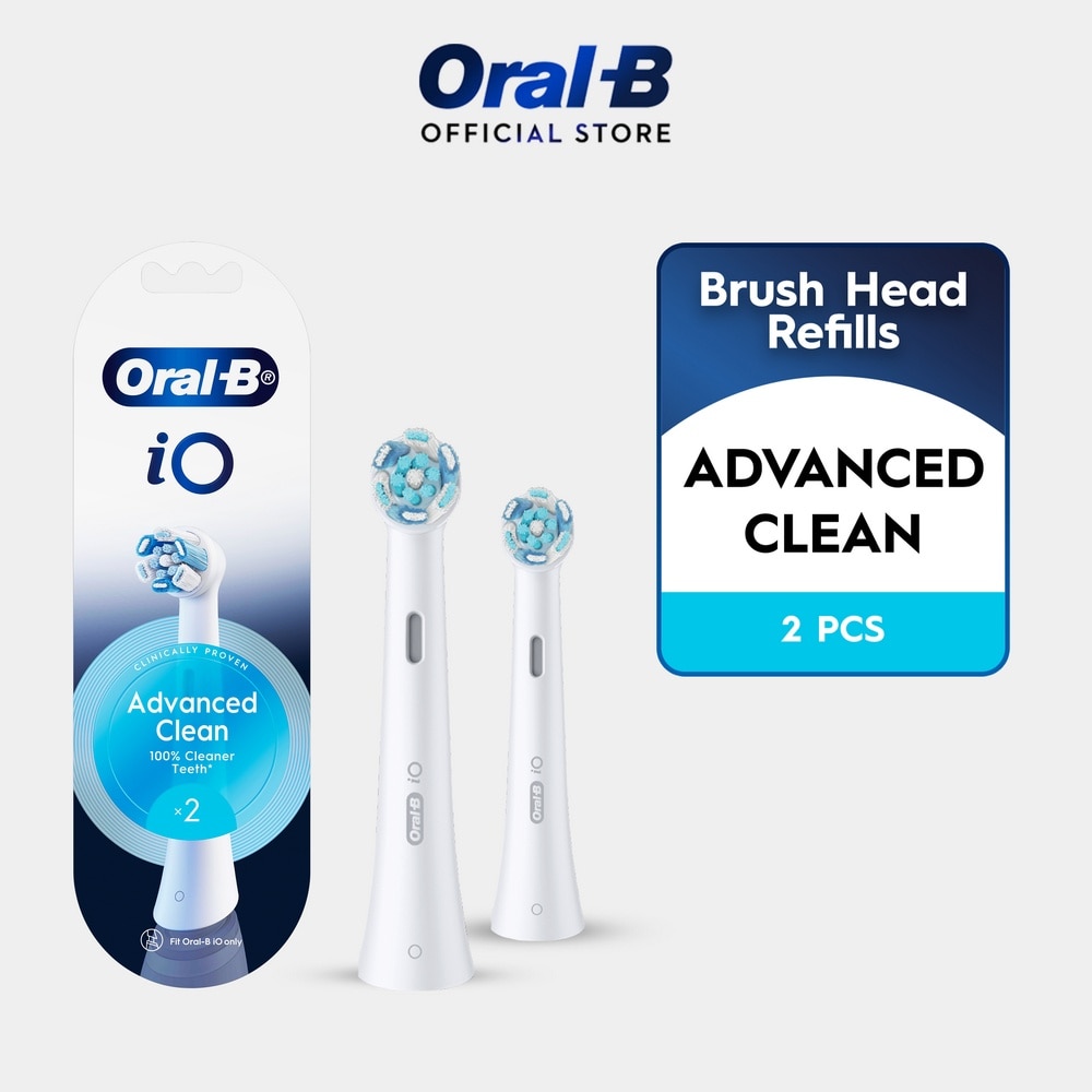 iO Advanced Clean Electric Toothbrush Replacement Brush Head White 2s