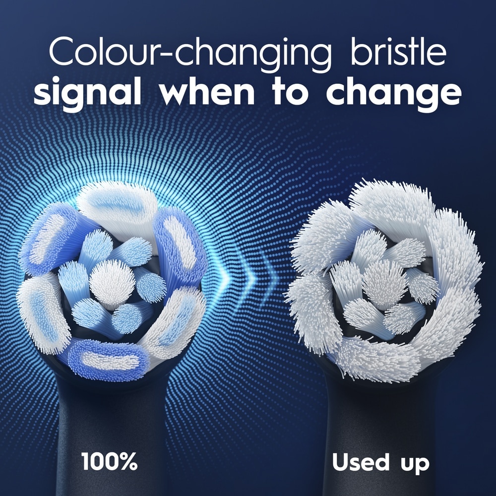 iO Advanced Clean Electric Toothbrush Replacement Brush Head Black 2s