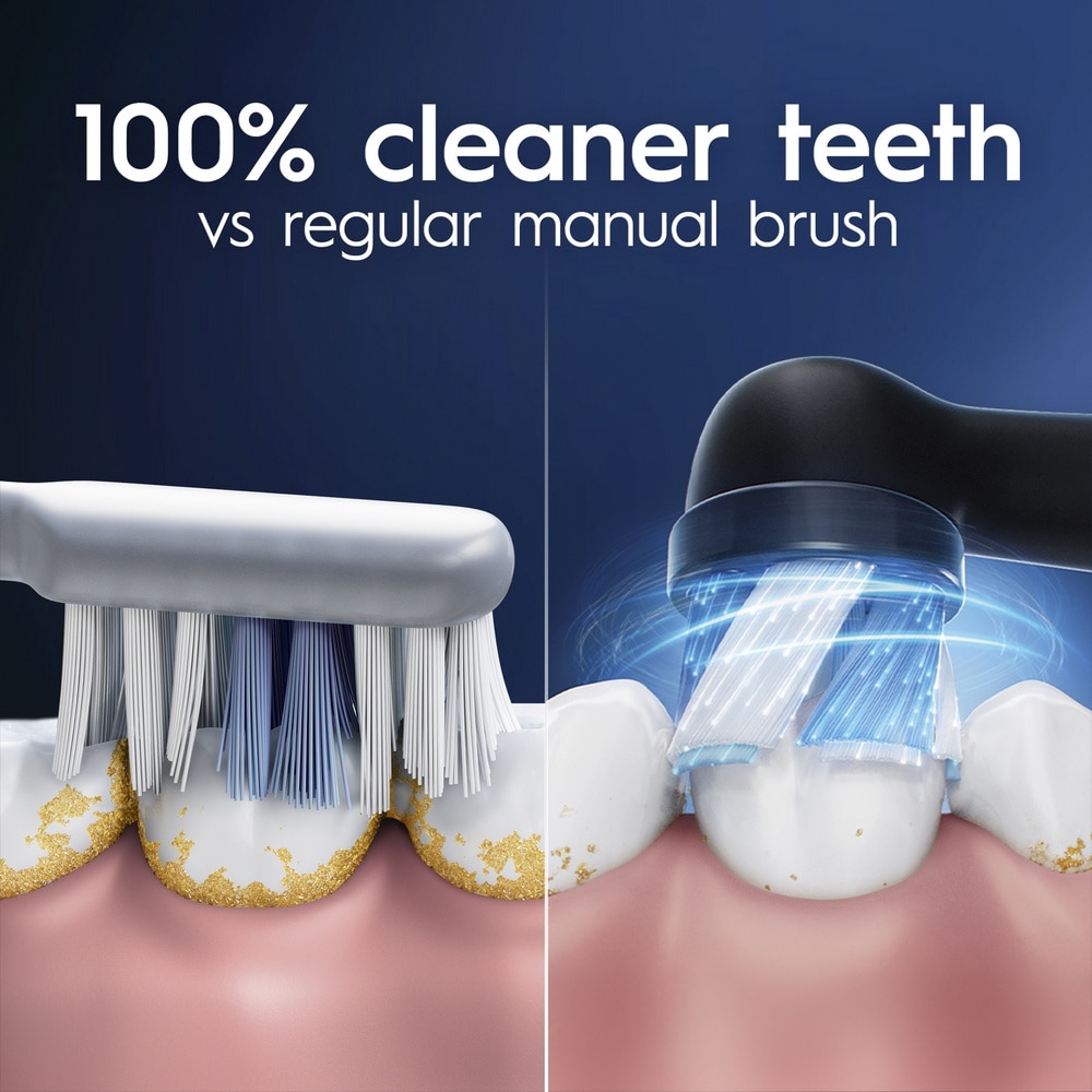 iO Advanced Clean Electric Toothbrush Replacement Brush Head Black 2s