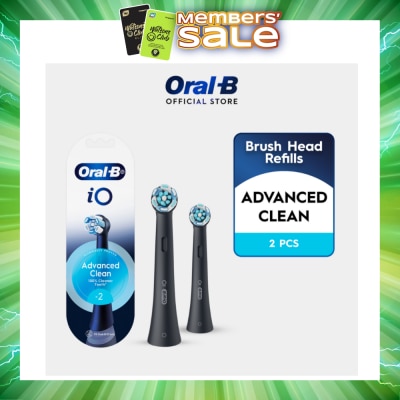 ORAL-B - iO Advanced Clean Electric Toothbrush Replacement Brush Head Black 2s