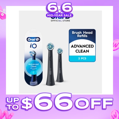 ORAL-B - iO Advanced Clean Electric Toothbrush Replacement Brush Head Black 2s