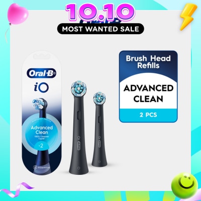 ORAL B iO Advanced Clean Electric Toothbrush Replacement Brush Head Black 2s image