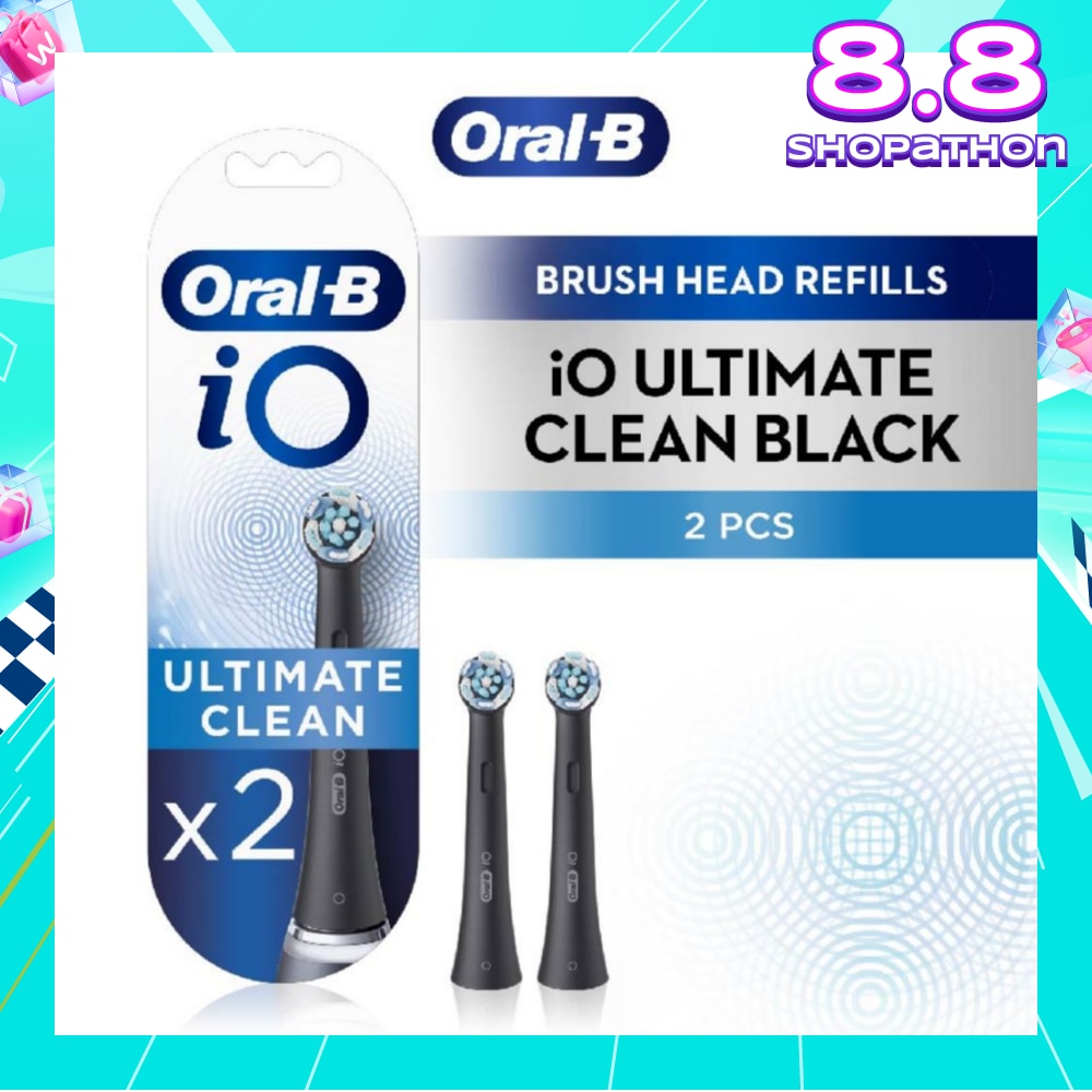 iO Ultimate Clean White Brush Heads Refill Black 2s